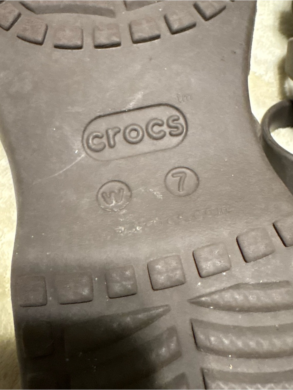 CROCS Brown Women's Slide Sandals - Picture 6 of 6